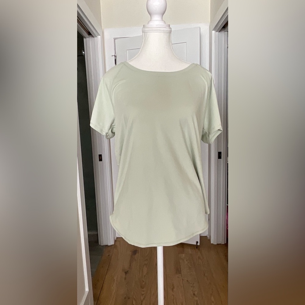 RBX Sage Green Tie Back Active Tee | Size Large